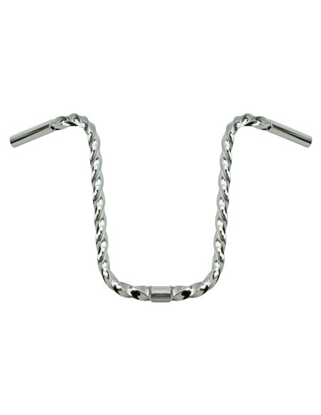 U Square Twisted Handlebar 15 25.4mm Chrome.